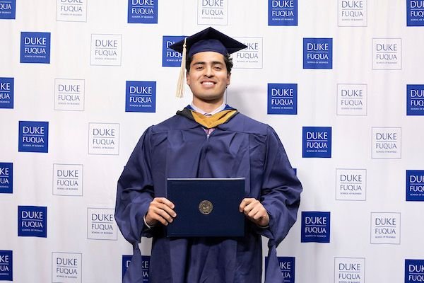 Santiago Mesa Rodriguez at his Duke Fuqua graduation