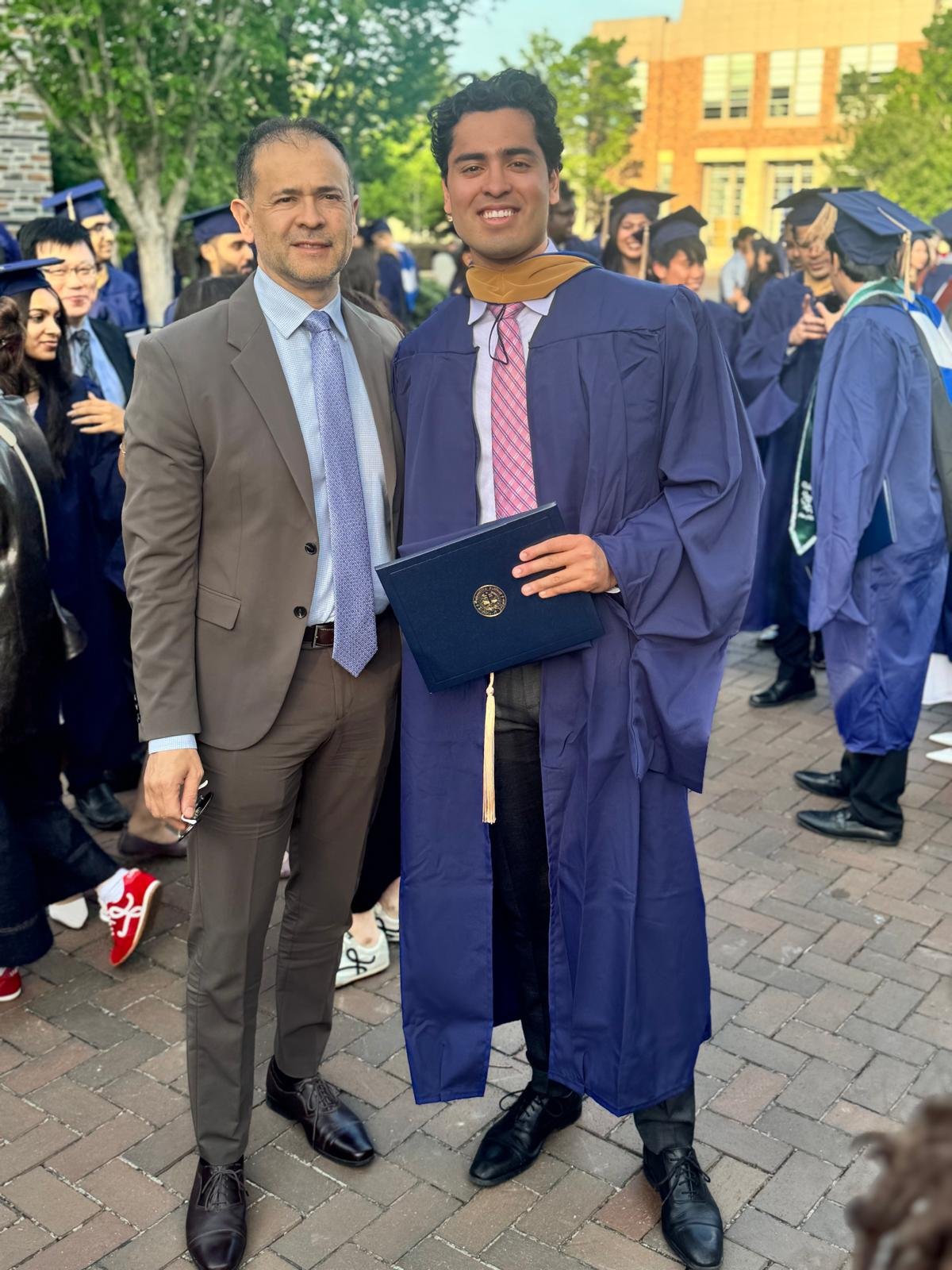 Santiago Mesa Rodriguez and Harold Mesa at Duke Fuqua graduation