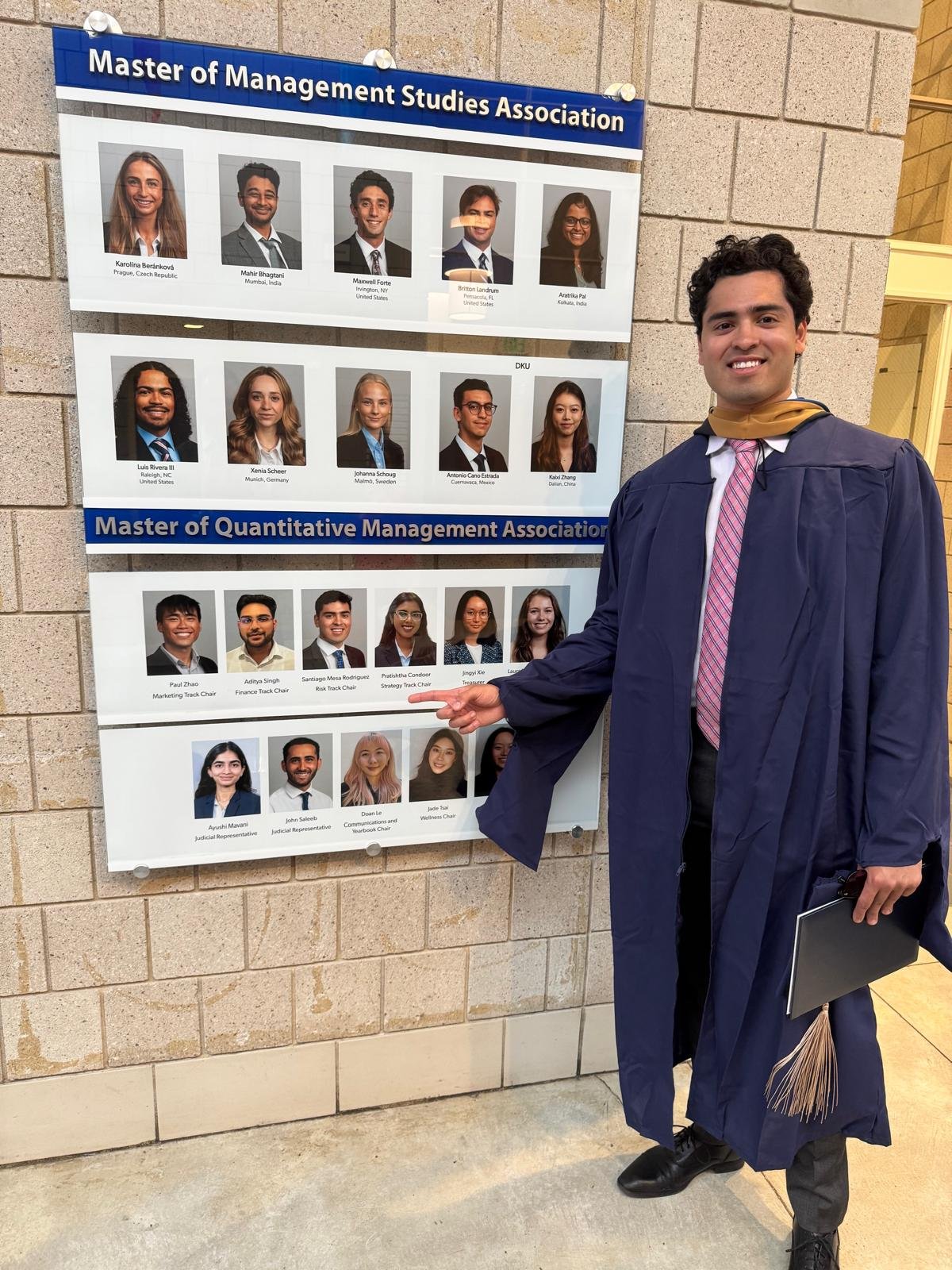 Santiago Mesa Rodriguez at his Duke Fuqua graduation
